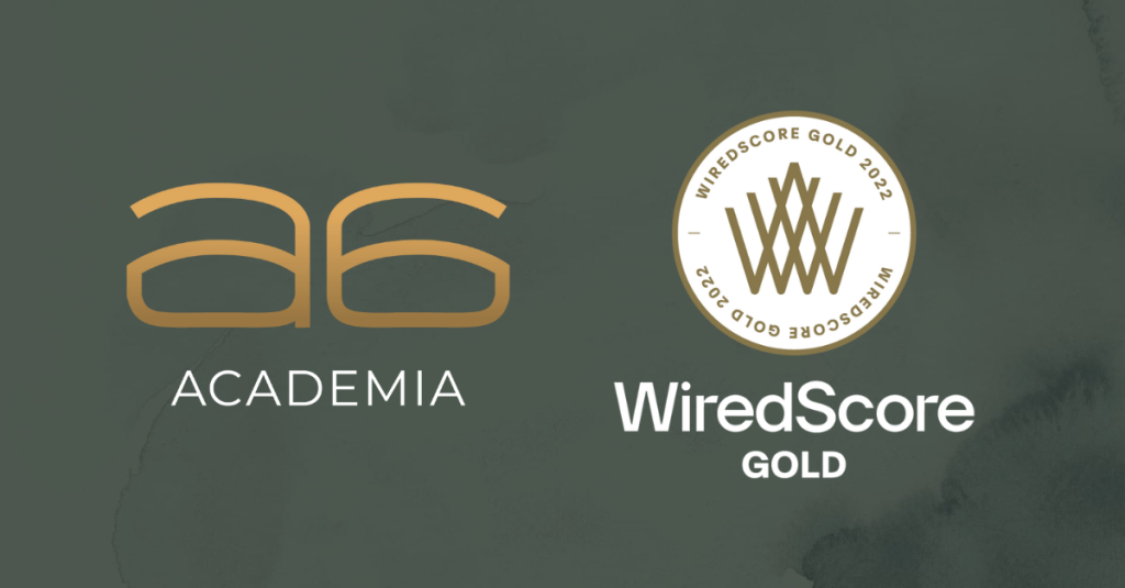 ACADEMIA is the first building in Hungary to receive WiredScore certification. WiredScore measures the digital connectivity of real estate.